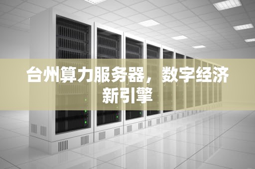 台州算力服务器，数字经济新引擎