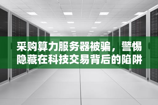 采购算力服务器被骗，警惕隐藏在科技交易背后的陷阱