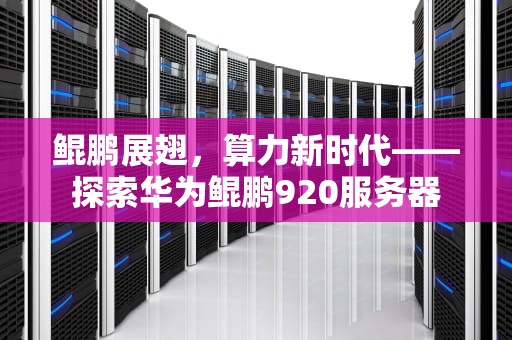 鲲鹏展翅，算力新时代——探索华为鲲鹏920服务器