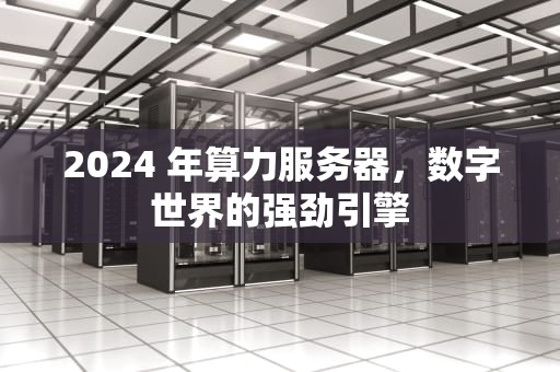 2024 年算力服务器，数字世界的强劲引擎