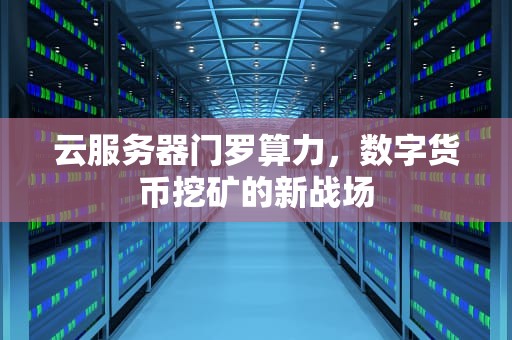 云服务器门罗算力，数字货币挖矿的新战场