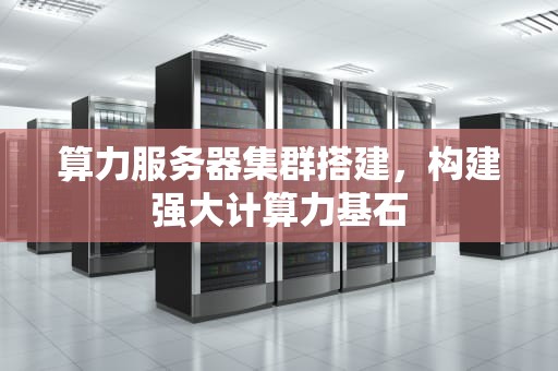 算力服务器集群搭建，构建强大计算力基石