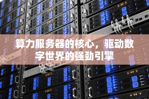 算力服务器的核心，驱动数字世界的强劲引擎