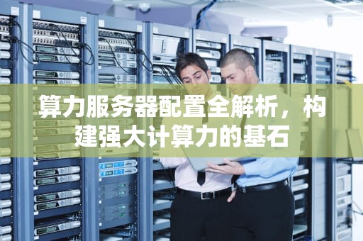 算力服务器配置全解析，构建强大计算力的基石