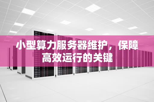 小型算力服务器维护，保障高效运行的关键