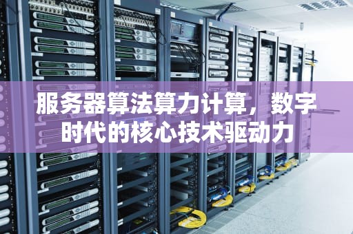 服务器算法算力计算，数字时代的核心技术驱动力
