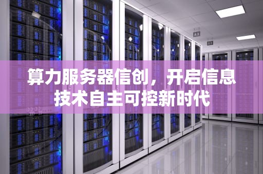 算力服务器信创，开启信息技术自主可控新时代