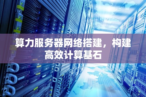 算力服务器网络搭建，构建高效计算基石