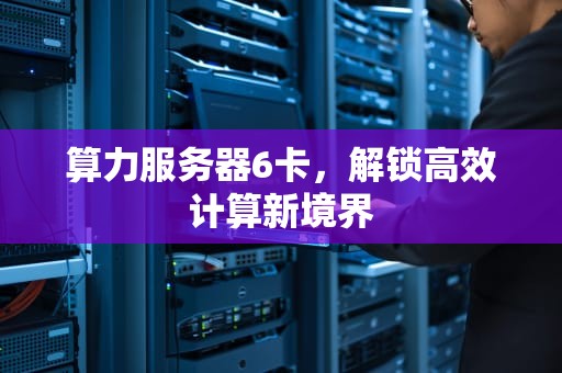 算力服务器6卡，解锁高效计算新境界