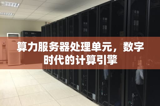 算力服务器处理单元，数字时代的计算引擎