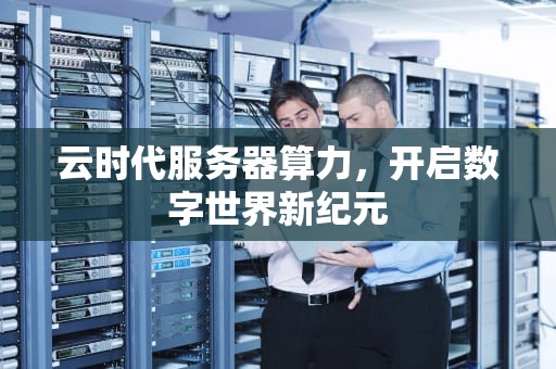云时代服务器算力，开启数字世界新纪元