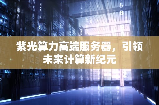 紫光算力高端服务器，引领未来计算新纪元