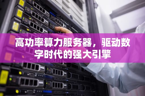 高功率算力服务器，驱动数字时代的强大引擎