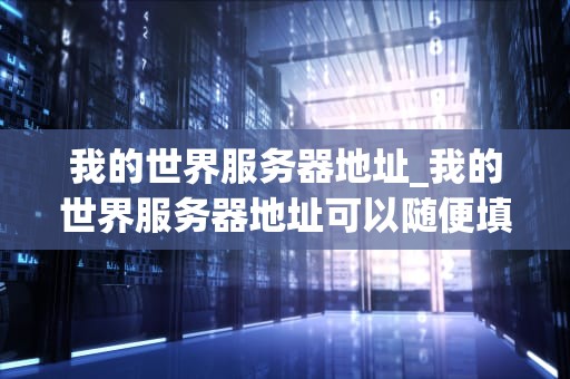 我的世界服务器地址_我的世界服务器地址可以随便填吗_我的世界服务器地址的探索与应用
