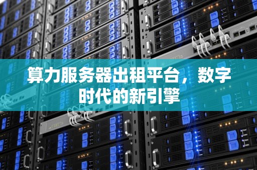 算力服务器出租平台，数字时代的新引擎