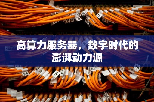 高算力服务器，数字时代的澎湃动力源