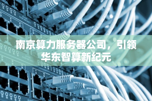 南京算力服务器公司，引领华东智算新纪元