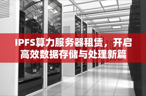 IPFS算力服务器租赁，开启高效数据存储与处理新篇