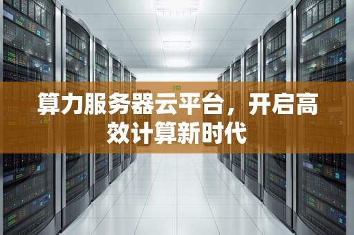 算力服务器云平台，开启高效计算新时代
