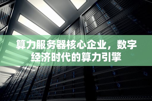 算力服务器核心企业，数字经济时代的算力引擎