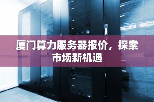 厦门算力服务器报价，探索市场新机遇
