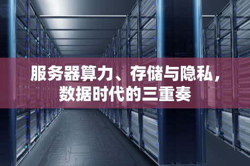 服务器算力、存储与隐私，数据时代的三重奏