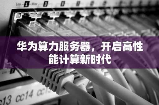 华为算力服务器，开启高性能计算新时代