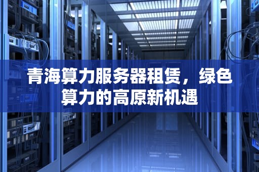 青海算力服务器租赁，绿色算力的高原新机遇