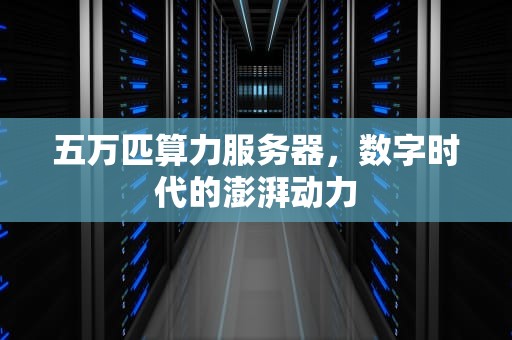 五万匹算力服务器，数字时代的澎湃动力