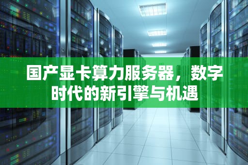国产显卡算力服务器，数字时代的新引擎与机遇