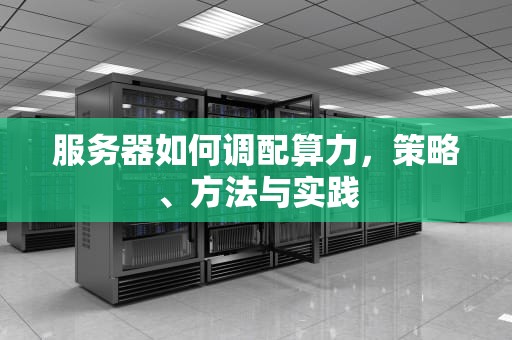 服务器如何调配算力，策略、方法与实践