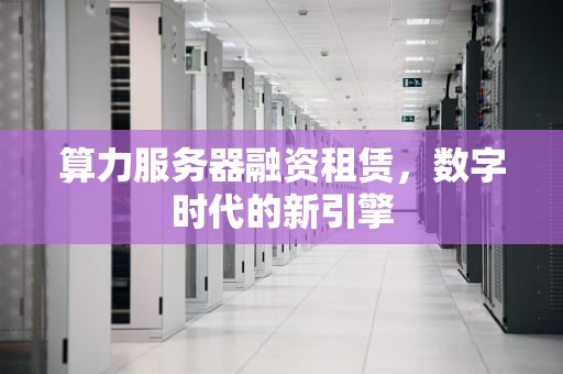 算力服务器融资租赁，数字时代的新引擎