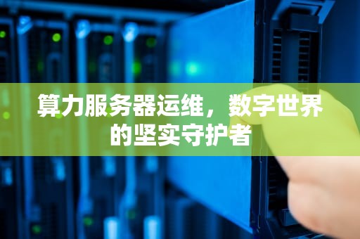 算力服务器运维，数字世界的坚实守护者