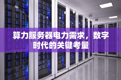 算力服务器电力需求，数字时代的关键考量