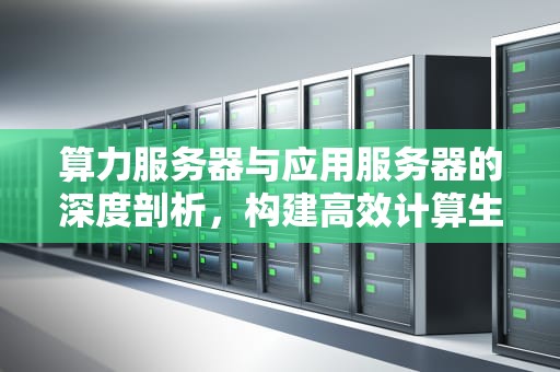 算力服务器与应用服务器的深度剖析，构建高效计算生态的关键支柱