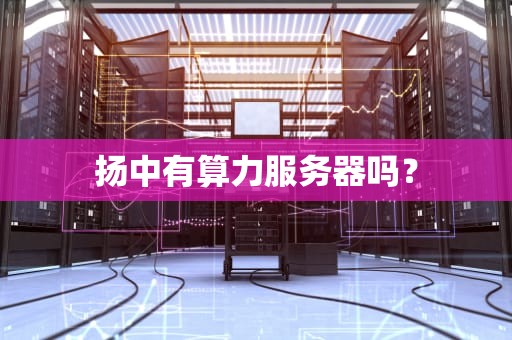 扬中有算力服务器吗？