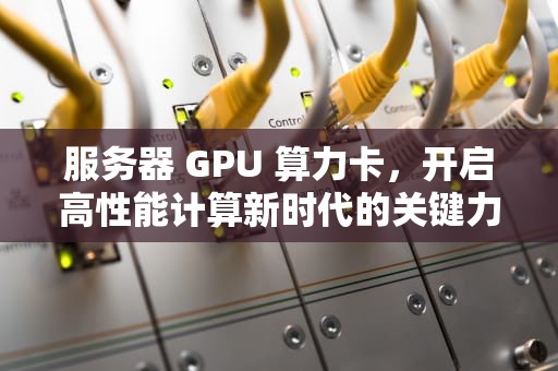 服务器 GPU 算力卡，开启高性能计算新时代的关键力量