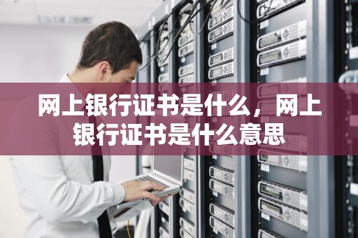 网上银行证书是什么，网上银行证书是什么意思