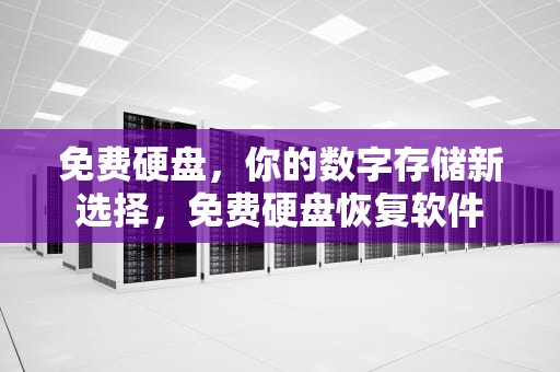 免费硬盘，你的数字存储新选择，免费硬盘恢复软件