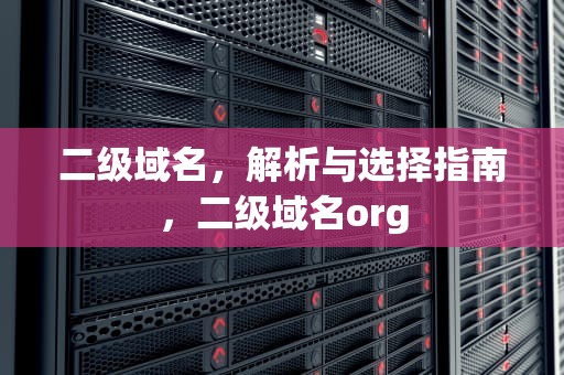 二级域名，解析与选择指南，二级域名org