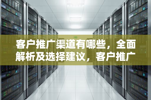 客户推广渠道有哪些，全面解析及选择建议，客户推广渠道有哪些方式