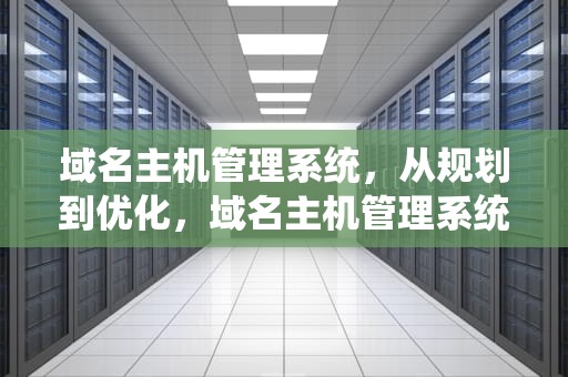 域名主机管理系统，从规划到优化，域名主机管理系统有哪些