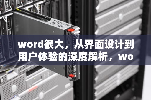 word很大，从界面设计到用户体验的深度解析，word很大你忍一下笑话