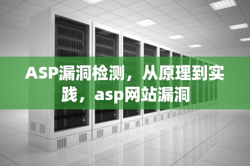 ASP漏洞检测，从原理到实践，asp网站漏洞