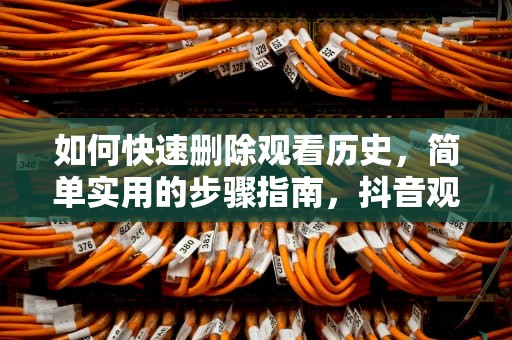如何快速删除观看历史，简单实用的步骤指南，抖音观看历史怎么删除
