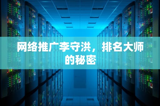 网络推广李守洪，排名大师的秘密
