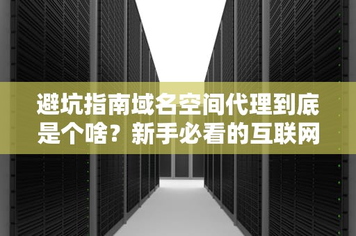 避坑指南域名空间代理到底是个啥？新手必看的互联网房产中介科普