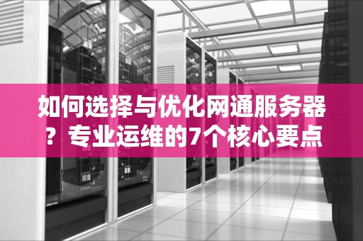 如何选择与优化网通服务器？专业运维的7个核心要点