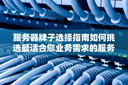 服务器牌子选择指南如何挑选最适合您业务需求的服务器品牌