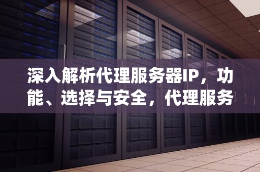 深入解析代理服务器IP，功能、选择与安全，代理服务器ip地址和端口
